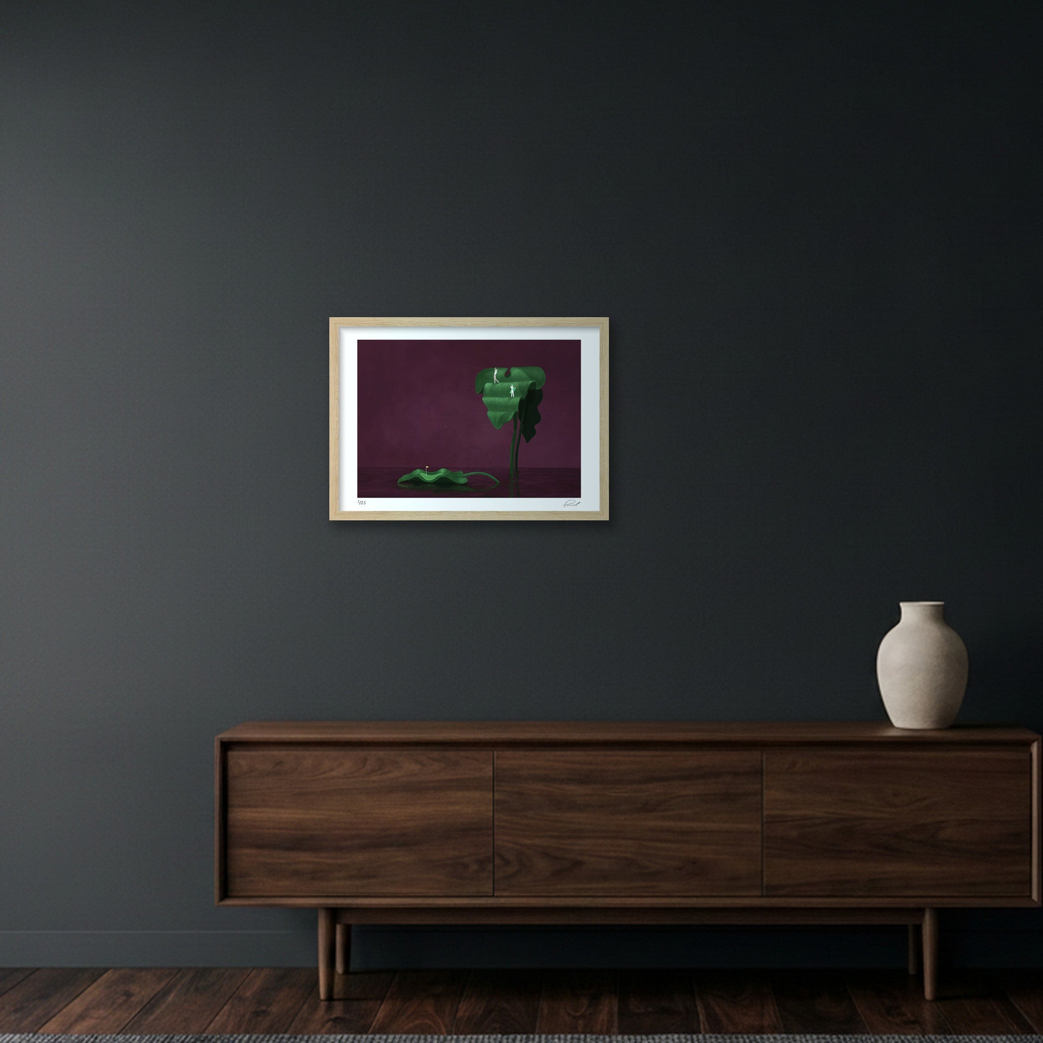 GOLF IS HARD #05 — A3 (42×30cm, 17×12") Oak Frame