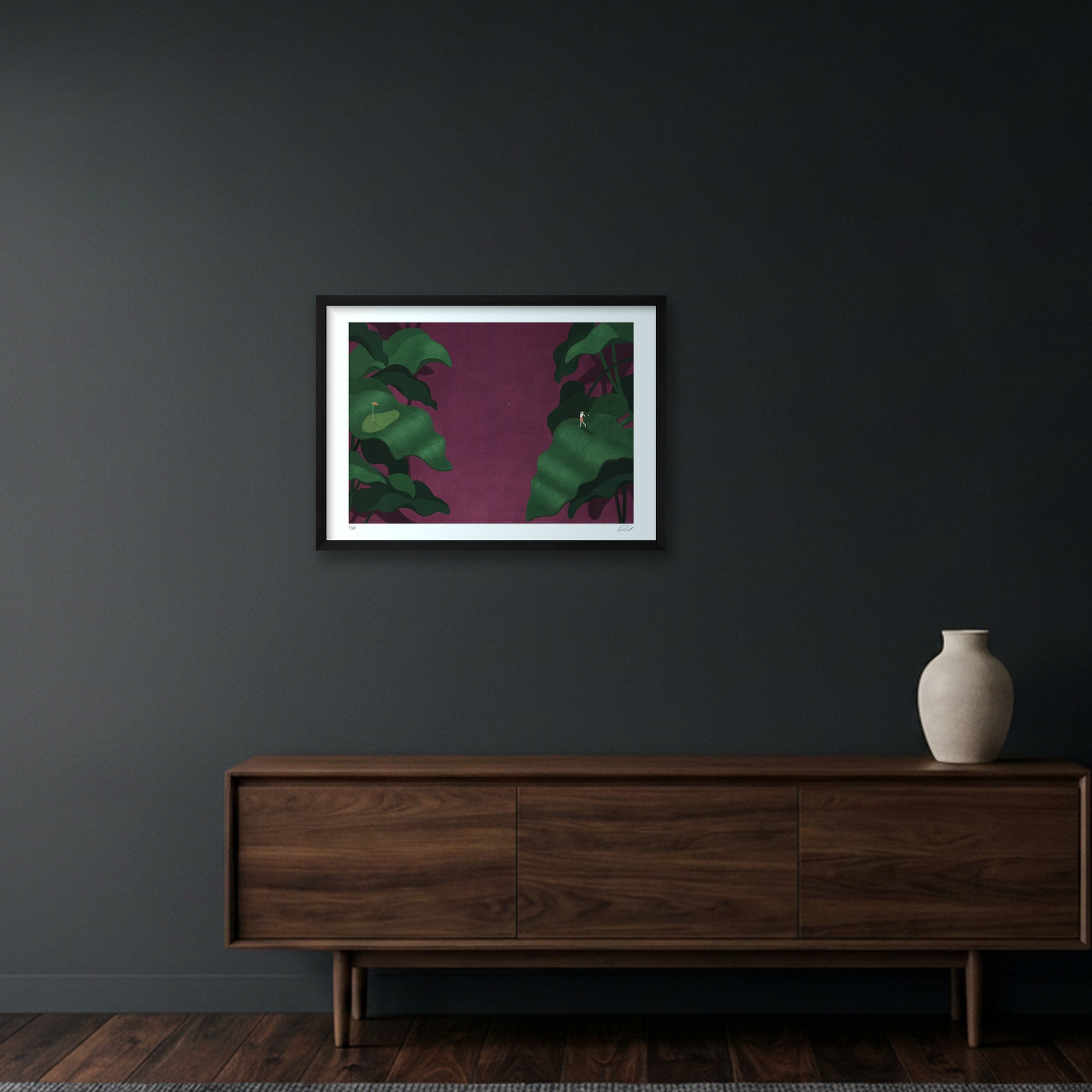 GOLF IS HARD #02 — 59×42cm, 23×17" Black Frame