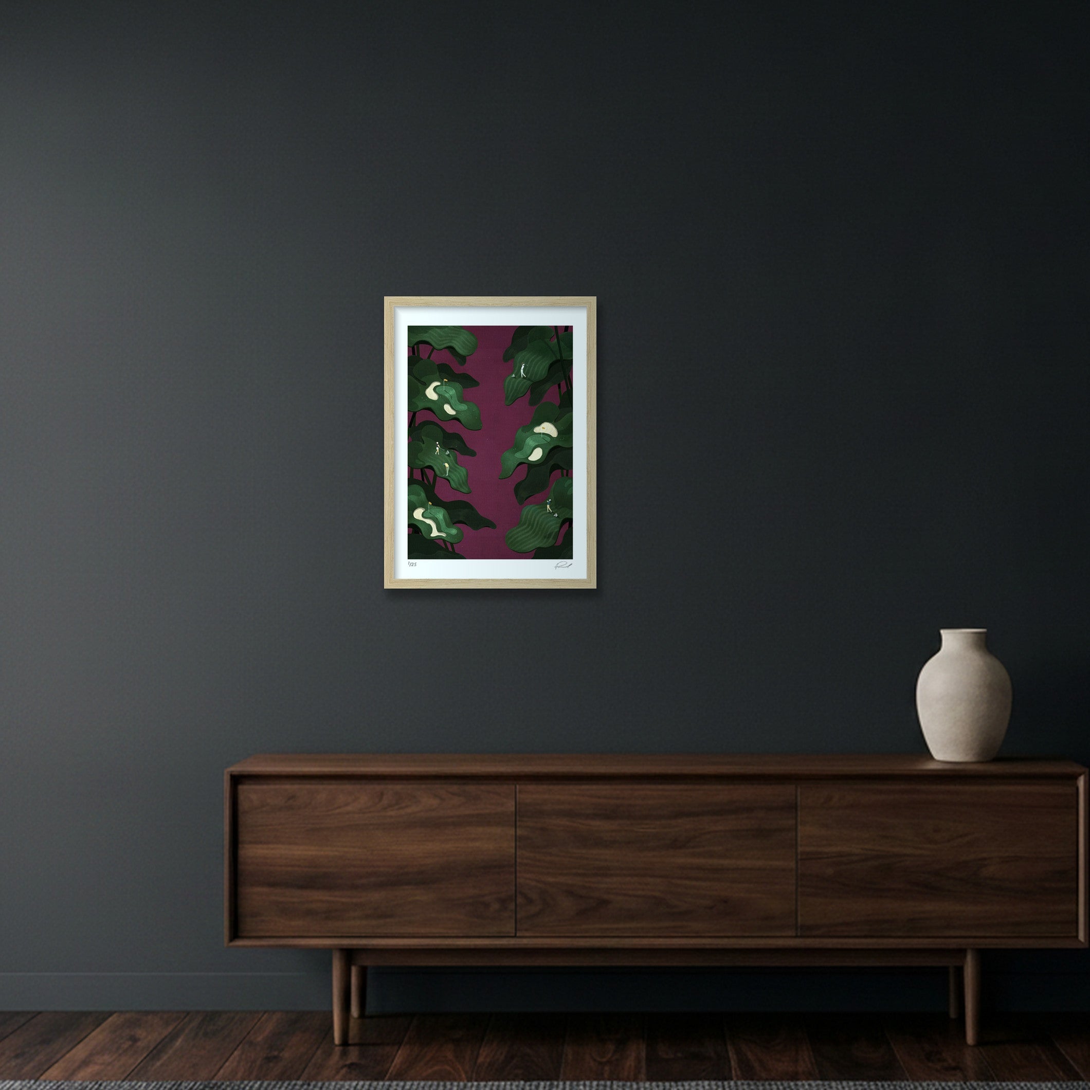 GOLF IS HARD #04 — A3 (30×42cm, 12×17") Oak Frame