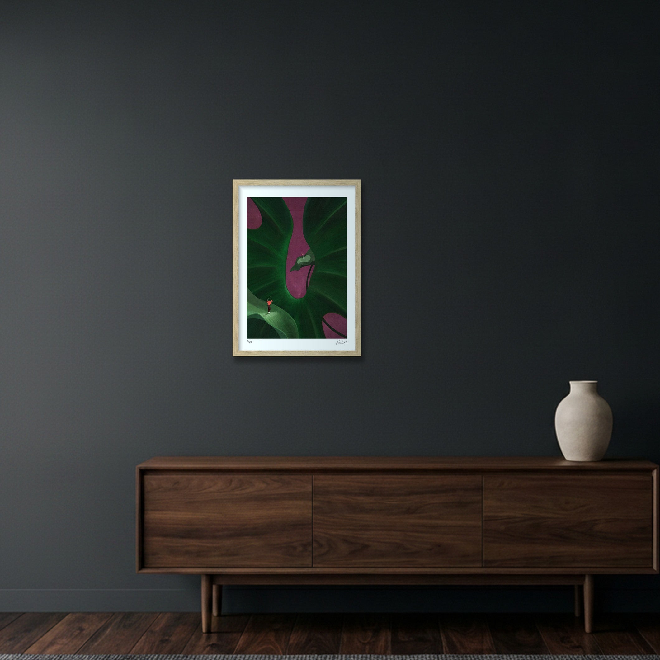 GOLF IS HARD #03 — A3 (30×42cm, 12×17") Oak Frame