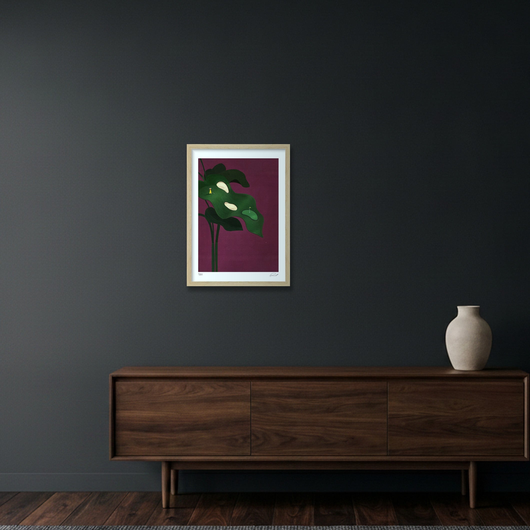 GOLF IS HARD #01 — A3 (30×42cm, 12×17") Oak Frame