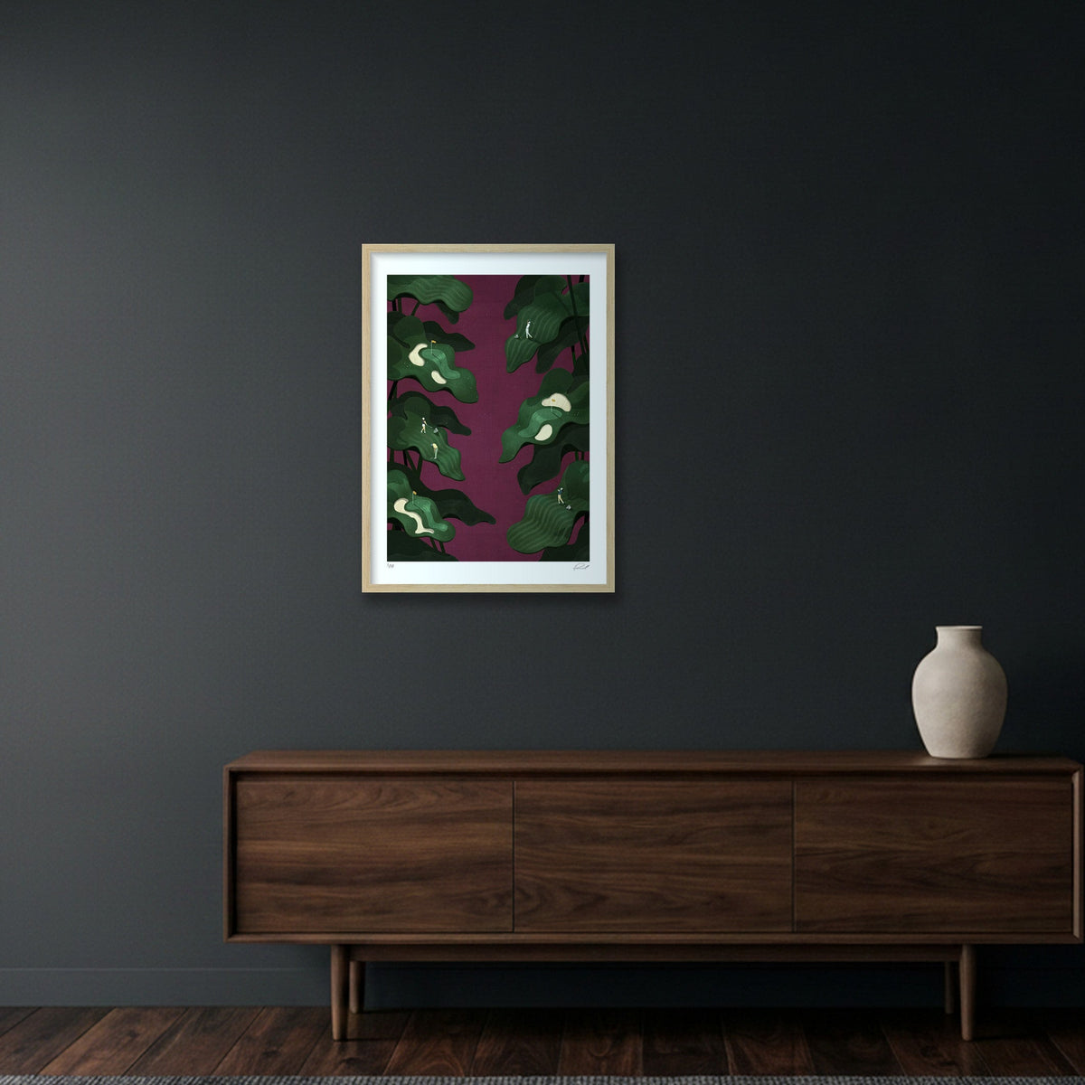 GOLF IS HARD #04 — 42×59cm, 17×23" Oak Frame